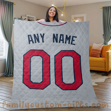 Custom Premium Quilt Blanket Minnesota Jersey Baseball Personalized Quilt Gifts for Her & Him